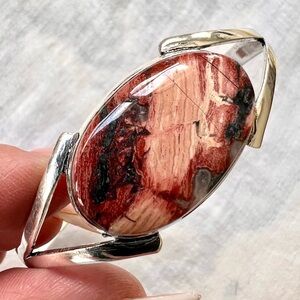 925 Choose from 2! GORGEOUS! Red Jasper Cuff Bracelet